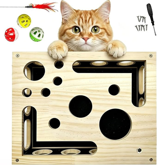 2026 New Cat Scratch Puzzle Enrichment Box, Cats Nail File Enrichment Box with Sandpaper Inside, Stress-Free Alternative to Trimming Nails, Cat Toys Interactive for Indoor Cats Nail Scratcher