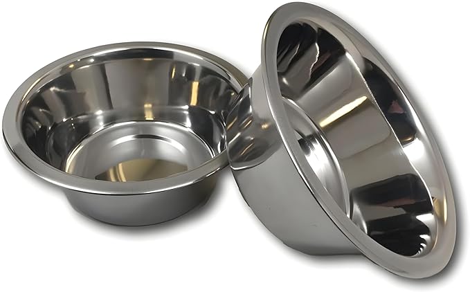 4 Pack Stainless Steel Cat & Dog Bowls, 8 oz Each, Small Pet Feeding Dishes for Food & Water, Lightweight & Durable