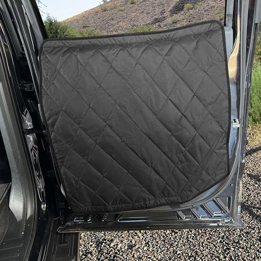 4Knines Car Door Protector for Dogs – Heavy-Duty Cover Shields Vehicle Interior from Scratches, Dirt & Drool – Waterproof Car Door Cover – Ideal for Pet Owners - XL (Black)