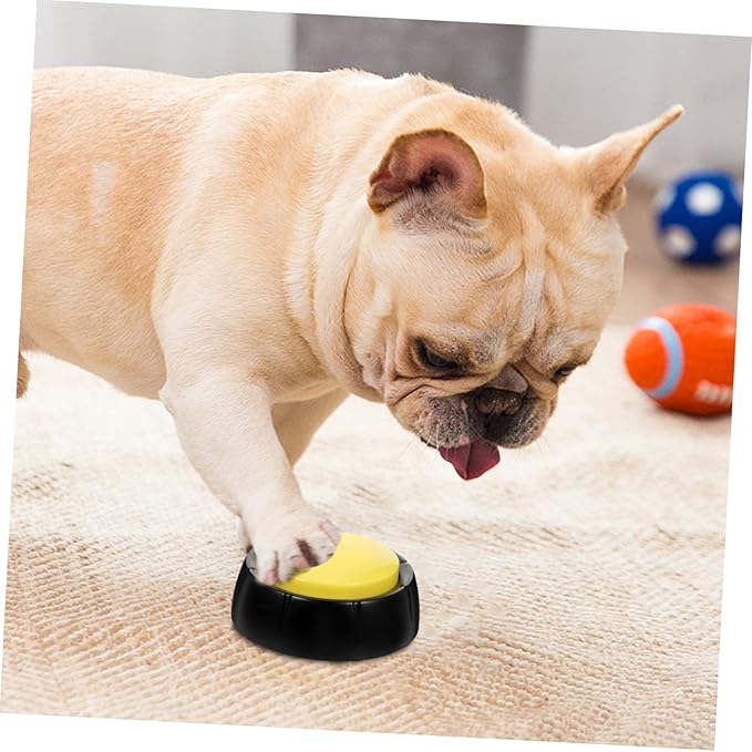 UPKOCH 4pcs Dog Talking Button Pet Voice Button Interactive Recording for Dogs Fun Puppy Accessories No Battery Needed Random Color