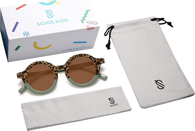 SOJOS Cute Round Polarized Sunglasses for Kids Girls Boys UV400 Protection De Sol Gafas Beach Holiday