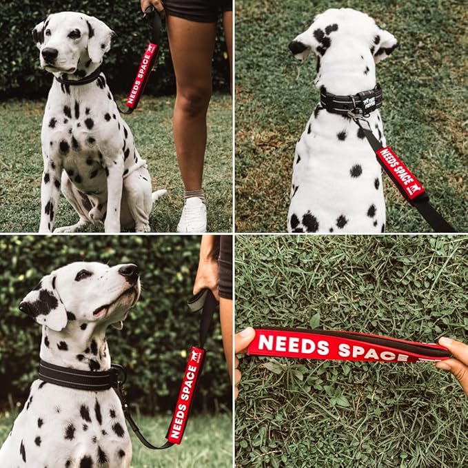 Tuff Pupper Waterproof Leash Sleeve | Fits Any Standard Size 1 Inch Wide Leash | Dual Sided Message | Durable Neoprene & Silicone | Odor & Stink Proof | Easy Secure On & Off (2 Pack, Needs Space)