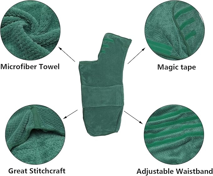 Geyecete Dog Bathrobe Towel Dog Drying Coat-Dry Fast Dog Bag-Pineapple Grid Fast Drying Super Absorbent Pet Dog Bath Robe Towel-Green-3XL