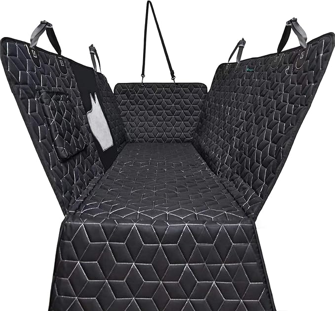 Meginc Dog Car Seat Cover for Large SUV, 100% Waterproof Dog Seat Cover for Back Seat for SUV, 600D Heavy Duty Pet Hammock for Car, Non Slip Car Seat Protector for Pet for Tahoe/Yukon/Suburban
