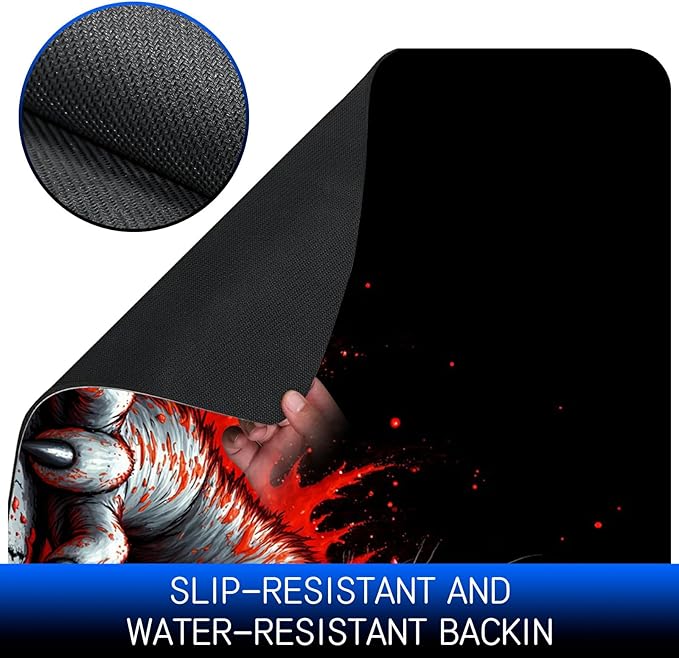 Dog Food Mat, 19.6" x 23.6" Absorbent Pet Feeding Mat for Food and Water, Waterproof Diatom Mud Pet Placemat with Non-Slip Rubber Backing, Easy Clean Cat Bowl Mat for Floors - Rat Flame