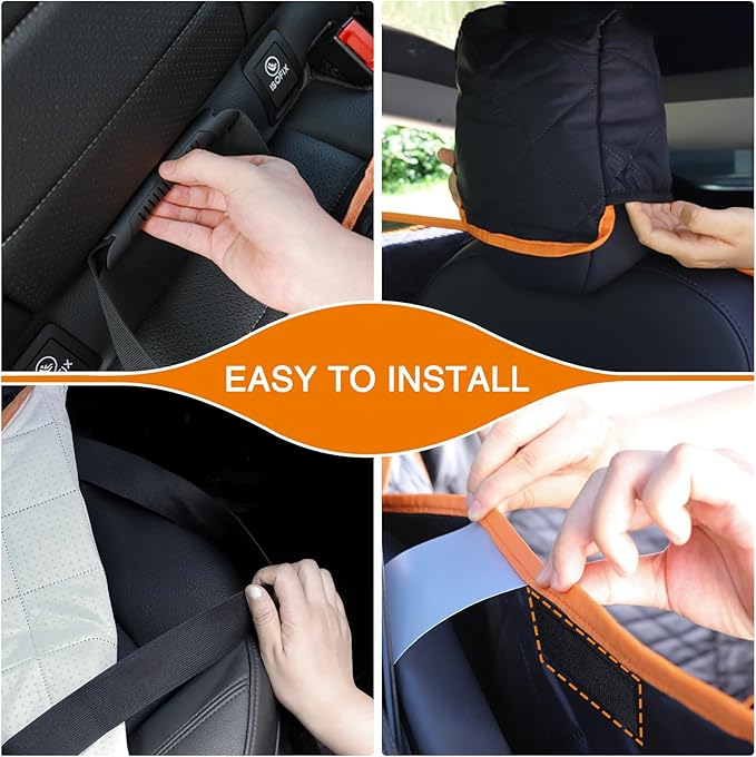 Back Seat Cover for Tesla Model Y/3 with 2 PCS Door Protector Easy to Install Rear Seat Protector for Kids/Dogs Protects Car Seat from Messes No Chemical Smell Bench Seat Cover for Model Y/3