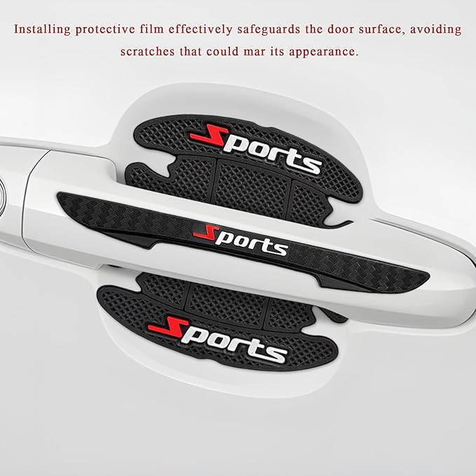 8 PCS Car Door Handle Protector, Waterproof Sports Auto Handle Protectors Bowl Stickers, Anti-Scratch Adhesive Car Door Cup Protective Stickers Fit Most Vehicles