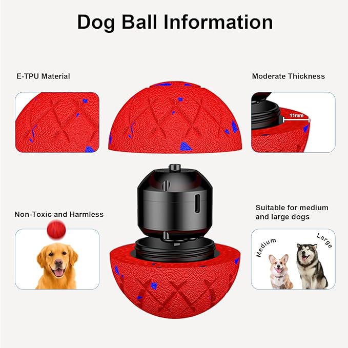 Moving Dog Toy, Interactive, Bouncing and Rotating, Silent Foam Material, IP54 Waterproof Rating, Smart Active Rolling, Stimulation Toys for Medium and to Keep Them Busy (Pink)
