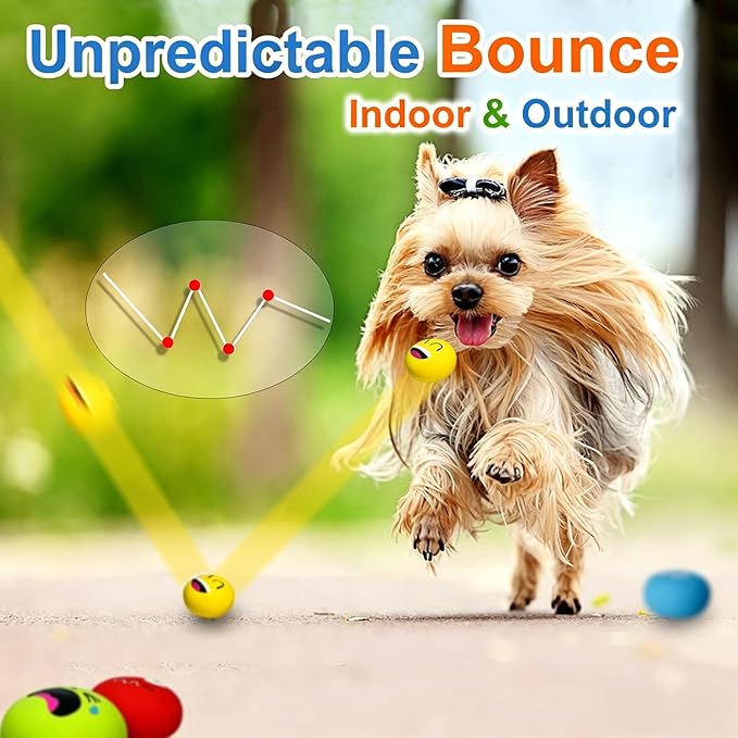 Latex Squeaky Dog Toys for Small Dogs & Mini Breeds - 4PCS Set Squeaky Dog Balls | Soft, Safe & Fun Chew Toys | Indoor & Outdoor Play