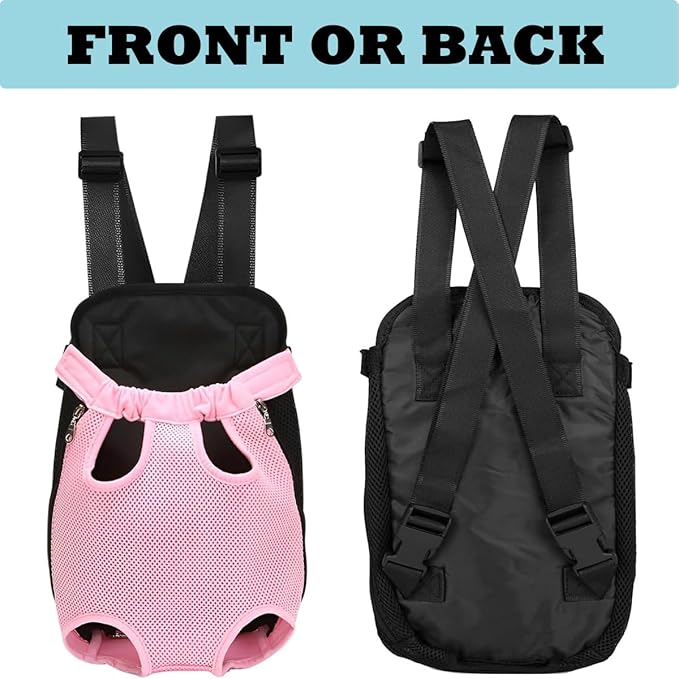 Pet Carrier Backpack, Adjustable Pet Cat Dog Carrier Backpack Travel Bag, Legs Out,Dog Carrier for Hiking Camping Travel, Sling Bag for Small Medium Dog Cat (BlueWhiteStripes, X-Large (10-15LBS))