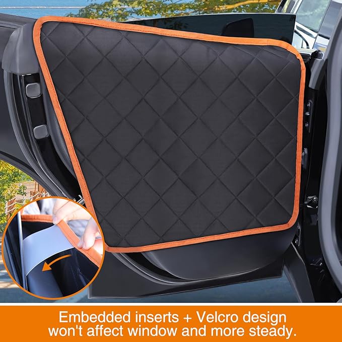 Dog Car Seat Cover for Tesla Model Y/3 with 2PCS Car Door Protector 100% Waterproof Pet Car Seat Cover Protects Vehicle from Hair, Scratches and Dirt, Customized Dog Car Hammock for Model Y/3