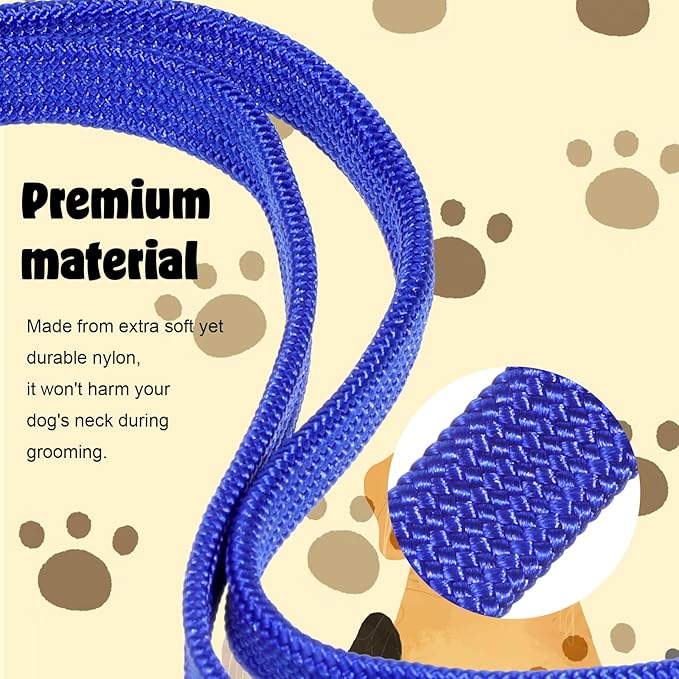 3 Pcs Grooming Loop, Nylon Restraint Noose Adjustable Groomers Helper Grooming Loop Fixed Safety Tether Straps Grooming Supplies for Pet Grooming Table Bathtub