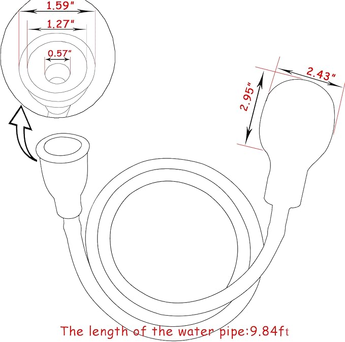 Portable Shampoo Sink Spray Hose, Faucet Attachment with Nozzle for Hair Washing, Baby & Pet Bathing, Vegetable Rinsing, White (White, 3M/9.84FT)