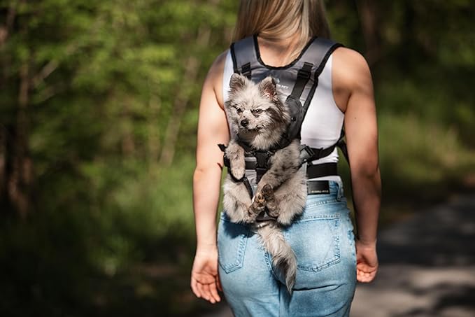 Dog Carrier Backpack for Small & Medium Dogs – Hands-Free Front Chest Carrier, Escape-Proof, Breathable, Adjustable Straps for Comfortable Travel & Hiking