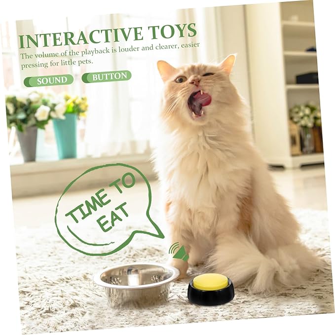 POPETPOP 4pcs Interactive Dog Talking Button Wear-Resistant Recording Pet Communication Buttons for Dogs Random Color