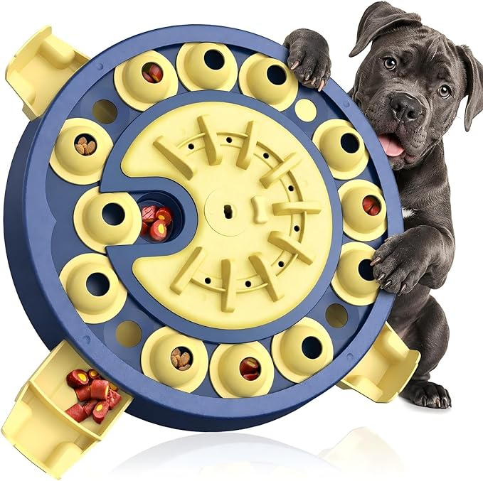 KADTC Dog Puzzle Toy, Large Size, 3 Levels of Step-by-Step Challenge 4 Ways to Play Beginner to Advanced Slow Feeder & Mental Stimulation for Smart Dogs Enrichment Toys