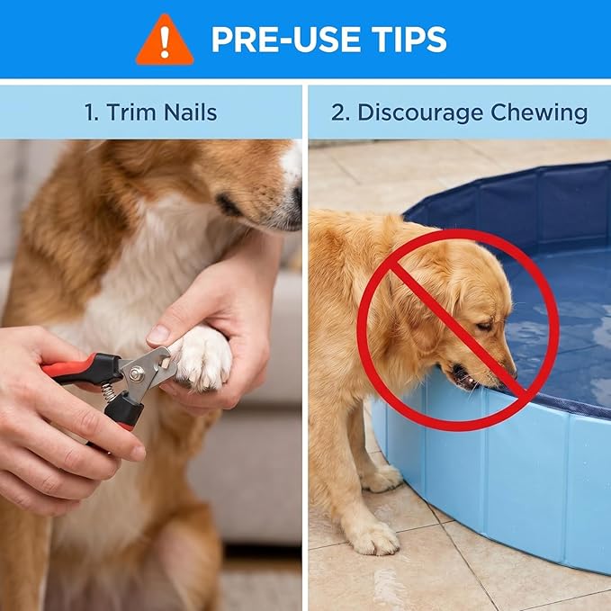 Foldable Dog Pool, 72'' Extra Large Extra Large Collapsible Dog Swimming Pool Hard Plastic Portable Pets Bath Tub for Dogs and Cats