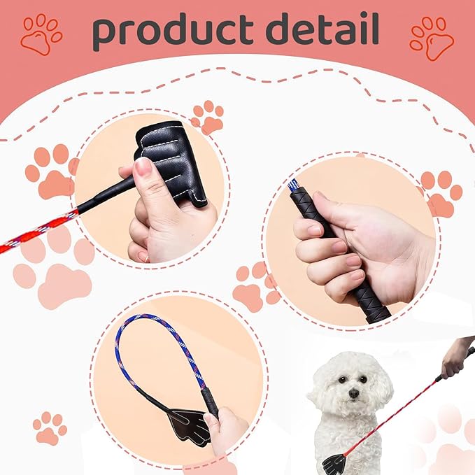 2 Colors Dog Training Stick Pole 17 Inch, Puppy Training Tools Whip with Anti-Slip Handle, Outdoor and Indoor Exercise Interactive Dog Pole for Small Medium Dogs (Random 2Colors)