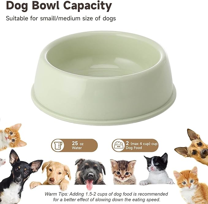 Heavy Duty Non-Slip Pet Bowl for Cats & Dogs - Thickened Spill-Proof Food & Water Dish with Wide Base, Tip-Proof Design for Pet Owners