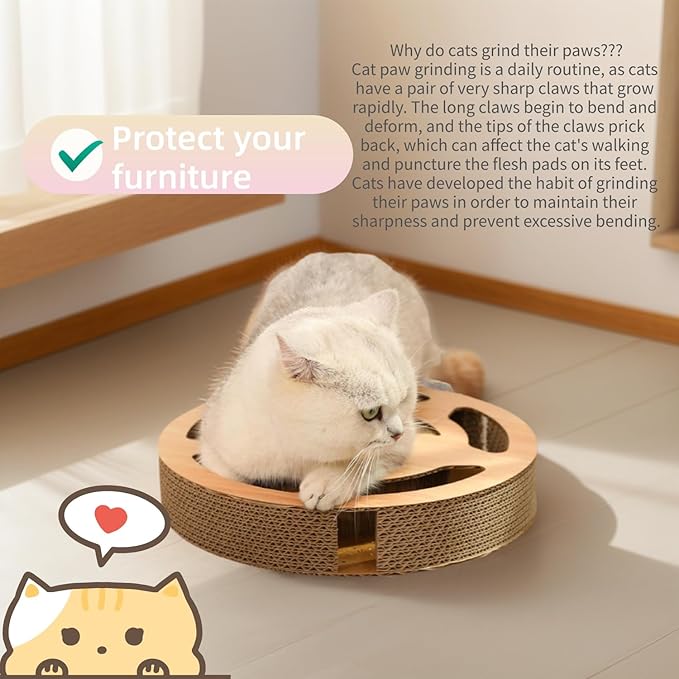 Whisker Wonderland: Interactive Cat Scratcher Playground with Rolling Balls – The Ultimate Claw-Craving, Ball-Chasing Haven for Indoor Cats