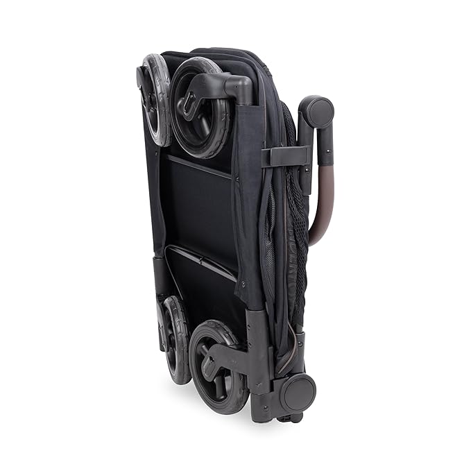 WonderFold PF Luxury FlatFold Pet Stroller Designed for Comfortable Elevated Everyday Walks - Black, Medium (Up to 66 lbs)