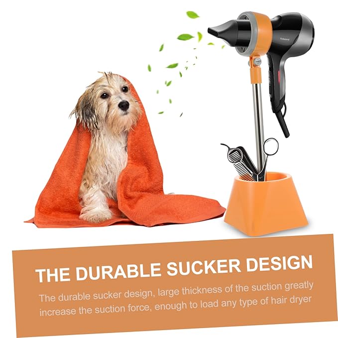 Beaupretty Floor-Standing Hair Dryer Bracket Stand for Pets Punch-Free Design Sturdy Hair Dryer Holder Barrel Support for Home Use
