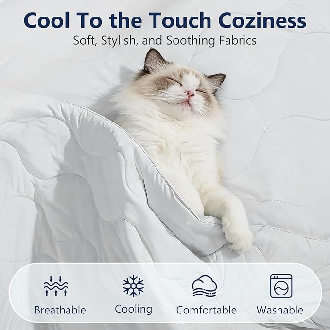 MIXJOY Cooling Blanket for Medium Dogs Breathable, Dual-Sided with Q-MAX>0.5, Lightweight Pet Cooling Throw Blanket Summer for Sofa & Dog Bed, Washable Soft Dog Cat Cold Mat Durable, Pearl Grey, 30x40