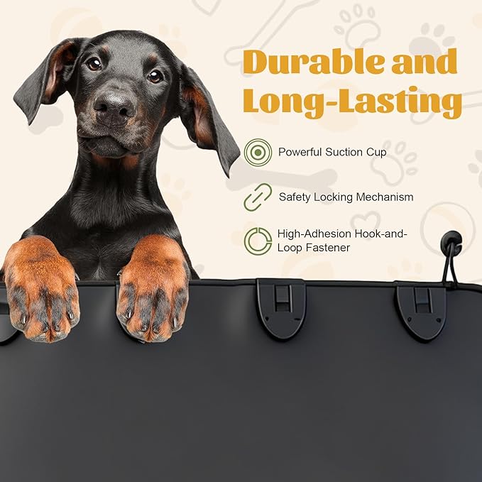 Wokyo Dog Car Door Protector 2 Pack, Extra Large 30.31" x 25.19" Gray Anti-Scratch Waterproof Pet Vehicle Door Covers Heavy Duty Material for Car Doors Cover Trucks SUV