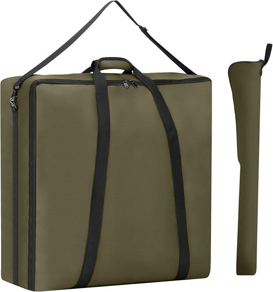 24" Dog Playpen Storage Bag, Suitable for Foldable Exercise Pet Playpens, Dog Fence Travel Bag with Handles for Camping and RV Trip, Waterproof Oxford Fabric Green