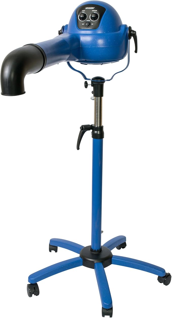 XPOWER B-16 Professional Pet Grooming Carbon Dust Free Finishing Dryer w/DC Brushless Motor, Show Quality Finish On Dense/Curly/Silky/Double Coats…