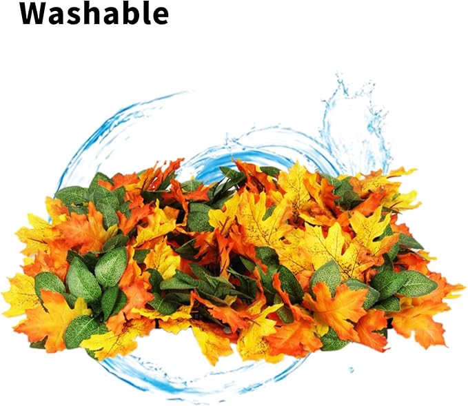 Maple Leaf Mat, 21.6"x19.7" Works as Fall Home Decorations & Dog Snuffle Mat, Pet Jungle Slow Feeder Sniff Mat for Natural Foraging Skill Training, Anxiety Relief Mind Stimulation Puzzle Toys