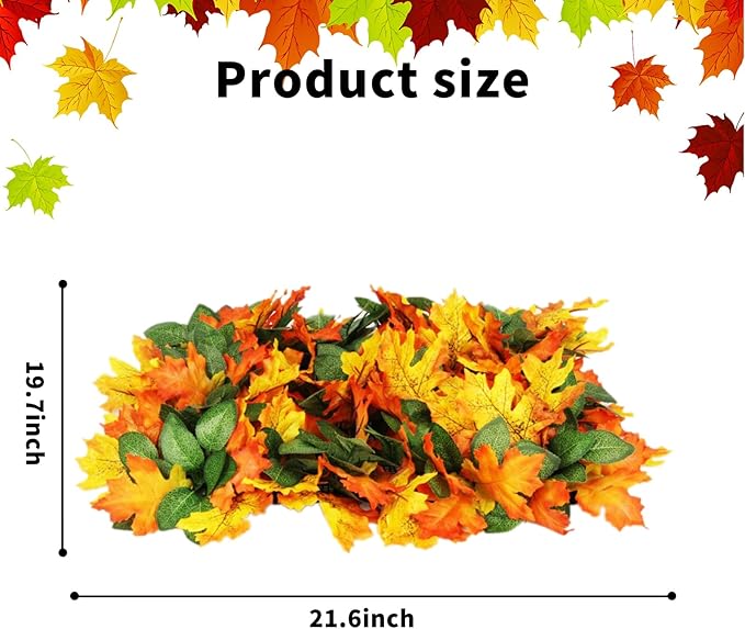 Maple Leaf Mat, 21.6"x19.7" Works as Fall Home Decorations & Dog Snuffle Mat, Pet Jungle Slow Feeder Sniff Mat for Natural Foraging Skill Training, Anxiety Relief Mind Stimulation Puzzle Toys