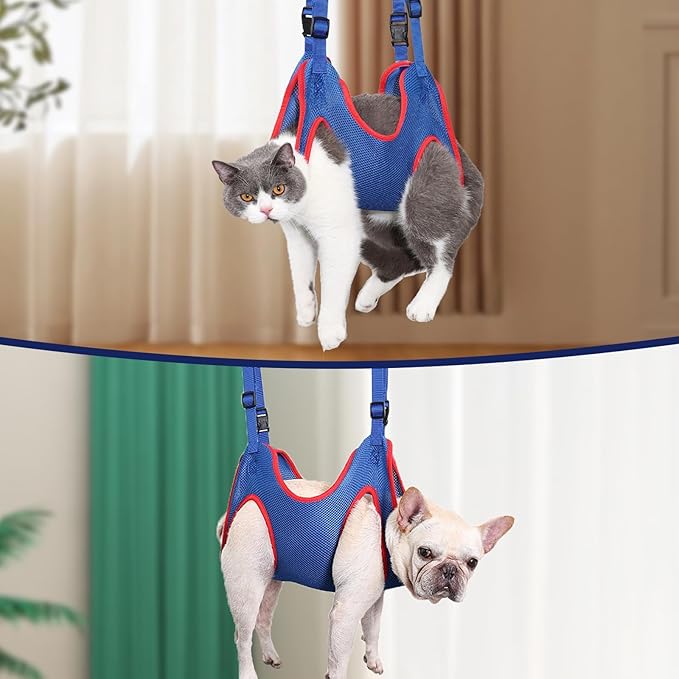 Cat Dog Grooming Hammock for Pet Grooming Sling,Dog Nails Clip Harness Bathing Harness,Cat Claw Cutting Hammock(S)