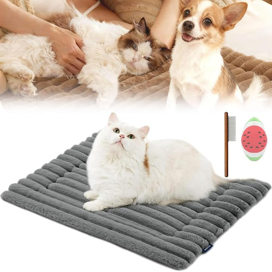 Self Warming Pet Bed, Self Warming Pet Mat, Cordless Machine Washable Selfs Warmings Pet Beds for Cats Dogs, Pets Selfs Warmings Mats for Indoor (Gray, 29 * 41)