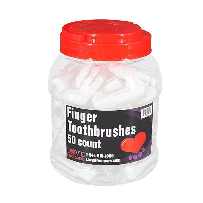 Groomer Essentials Finger Toothbrushes - 50 Count