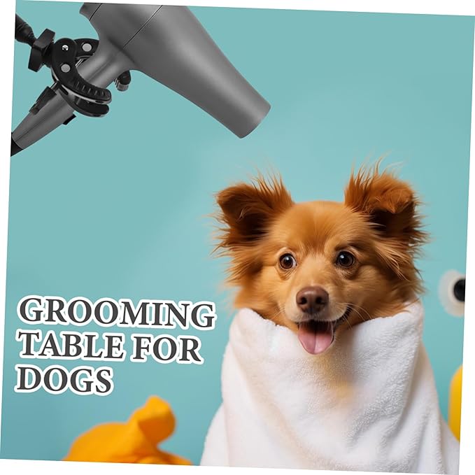 LIFKOME Dog Hair Dryer Bracket with 360 Rotating Clamp Hands-Free Holder Adjustable Floor Stand for Pet Grooming Table Home and Salon Use