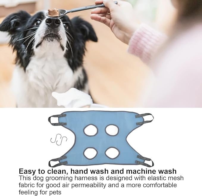 Pssopp Pet Grooming Hammock,Comfortable and Easy Cleaning Dog Grooming Hammock Professional Design Safety Assurance Dog Hammock for Bathing Washing Trimming Nail (M Length 92 Width 52cm)
