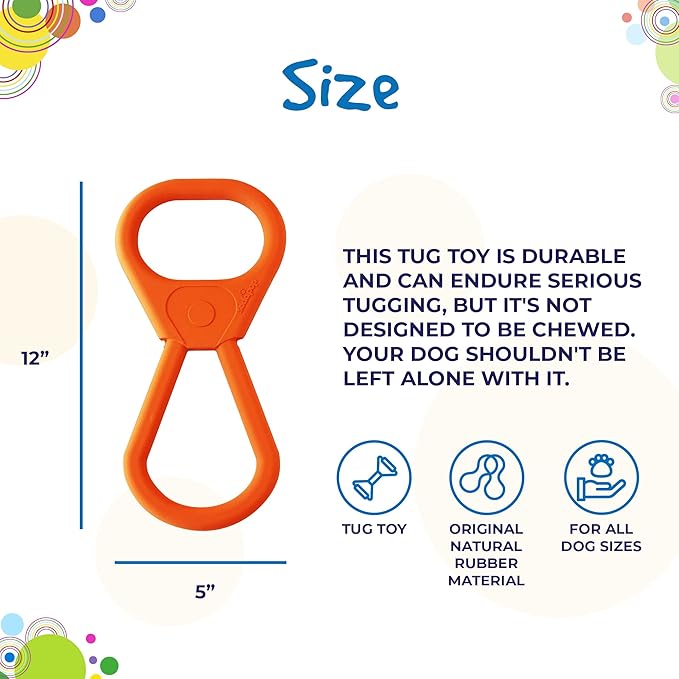 SodaPup Can Pull Tab – Durable & Interactive Dog Tug Toy Made in USA from Non-Toxic, Pet Safe, Food Safe Natural Rubber Material for Bonding & Play Time, Mental & Physical Exercise, Training, & More