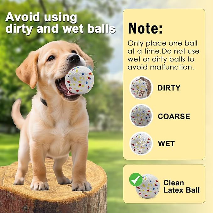 Automatic Dog Ball Launcher, Ball Launcher for Dogs, Suitable for Small and Medium-Sized Dogs, Interactive Dog Toy, with 3 2.3-inch Balls