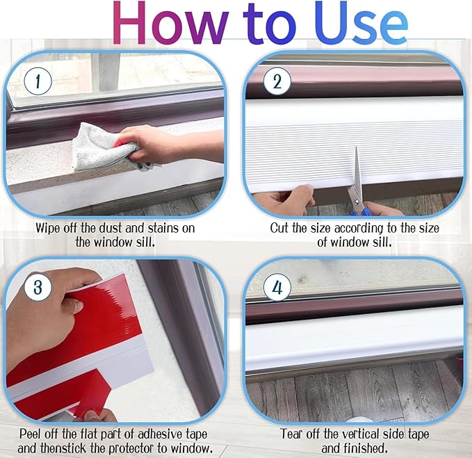 Pet Anti-Scratch Protector Self-Adhesive Rubber Barrier, Dog & Cat Scratching Guard for Furniture, Window Sill, Glass, Car Door & Slobbering Protection
