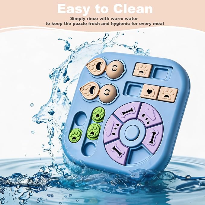 Dog Puzzle Toys for Small & Medium Dogs, Treat Puzzle Feeder Toys for Dog Mental Stimulation, Interactive Cognitive Dog Toys，Advanced Levels Treat Feeder Dispensers for IQ Training to Keep Them Busy
