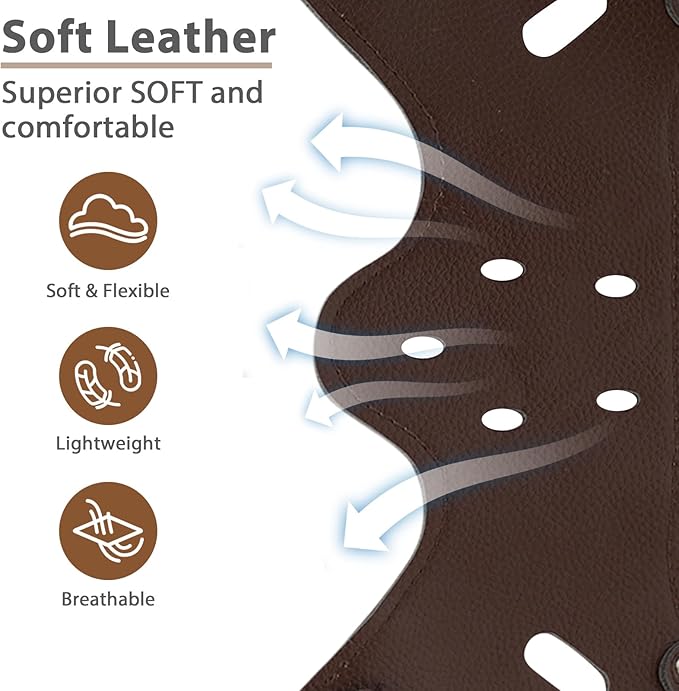 BARKLESS Dog Muzzle Leather, Soft Secure Anti-Barking Leather Muzzle for Small Dogs to Prevent Biting, Breathable and Adjustable, Allows Drinking and Panting, Used with Collars