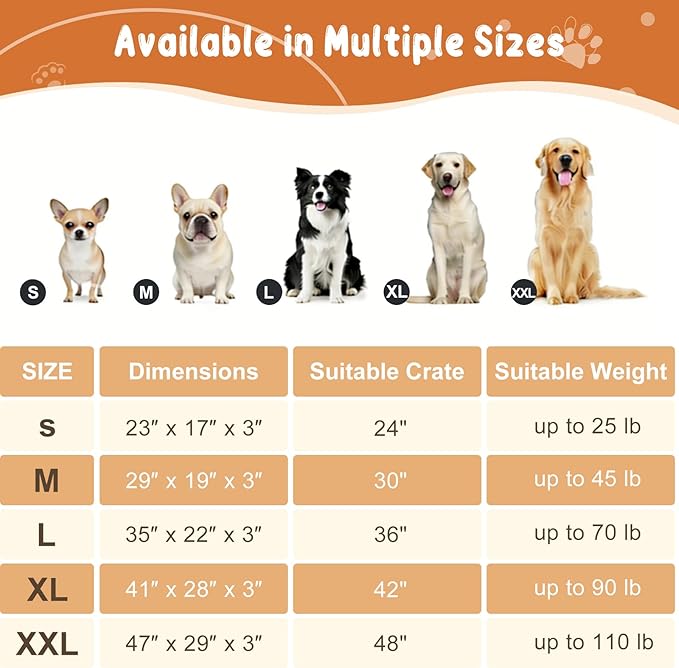 EMPSIGN Stylish Dog Bed Mat Dog Crate Pad Mattress Reversible (Cool & Warm), Water Proof Linings, Removable Machine Washable Cover, Firm Support Small to XX Large Dogs, Grey,XL(41''''*28''''*3'''')