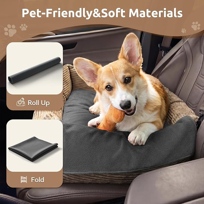 MontVoo Washable Dog Bed Cover, Absorbent Quick Dry Pet Bed Sheet, Easy Hair Removal Couch Covers for Dog/Cat, 14x20 Inches, Waterproof PU Backing Dog Bed Mat for Car Seat/Crate, Cover Only, Darkgrey