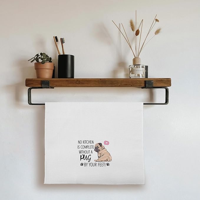 Pug Dog Kitchen Towels - Pug Lovers Gift, 16x24