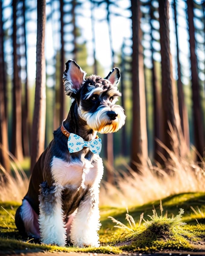 PET SHOW 10 Pack Paw Big Dog Bow Ties for Large Medium Dogs Sliding Collar Attachments Bone Bowties Cute Bowknots Wedding Party Holiday Pet Grooming Accessories(Large)