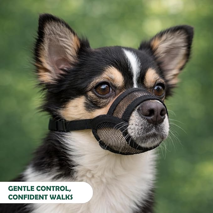 Dog Muzzle for Large Dogs – Breathable Air Mesh Muzzle for Large Sized Dog | Mussels for Dogs Grooming | Muzzles to Prevent Biting Barking Chewing | Allows Panting and Drinking