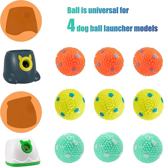 Dog Toy Balls for Small Dogs & Puppies, Chew & Chase Interactive 2” Soft Latex Balls, Durable Dogs Play Balls for Indoor/Outdoor (6 Pcs)