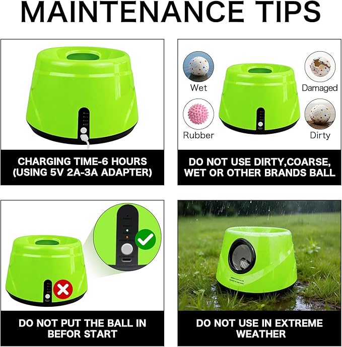 Dog Ball Launcher, Automatic ball launcher for dogs, Interactive dog toys for small and medium-sized dogs (indoor/outdoor) Includes 3 ETPU balls, Ball Launcher with 3 Adjustable Distance Settings