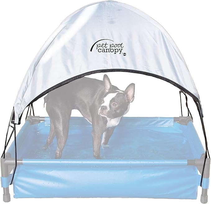 K&H Pet Products Dog Pool & Pet Bath Canopy (Pet Pool Sold Separately) Gray Medium 32 X 25 Inches